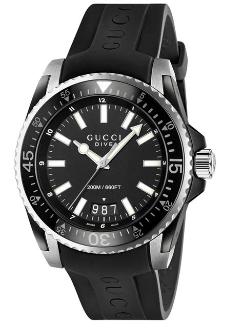 gucci rubber dive watch